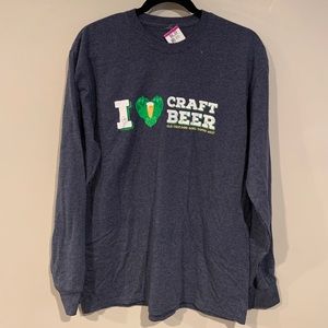 Men’s Gray “I Love Craft Beer” - Size Medium